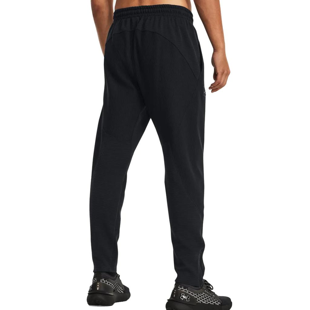 Under Armour Ottomanové Pánské tréninkové pletené kalhoty z pevného fleecu se zúženými nohavicemi Černé 1379692-001