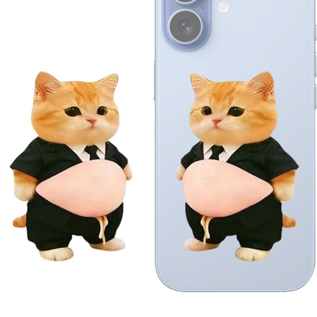Cat Stickers 3D Belly Stickers Soft Silicone For Phone Case Car Decoration Children's Birthday Party Favor Festival Supplies