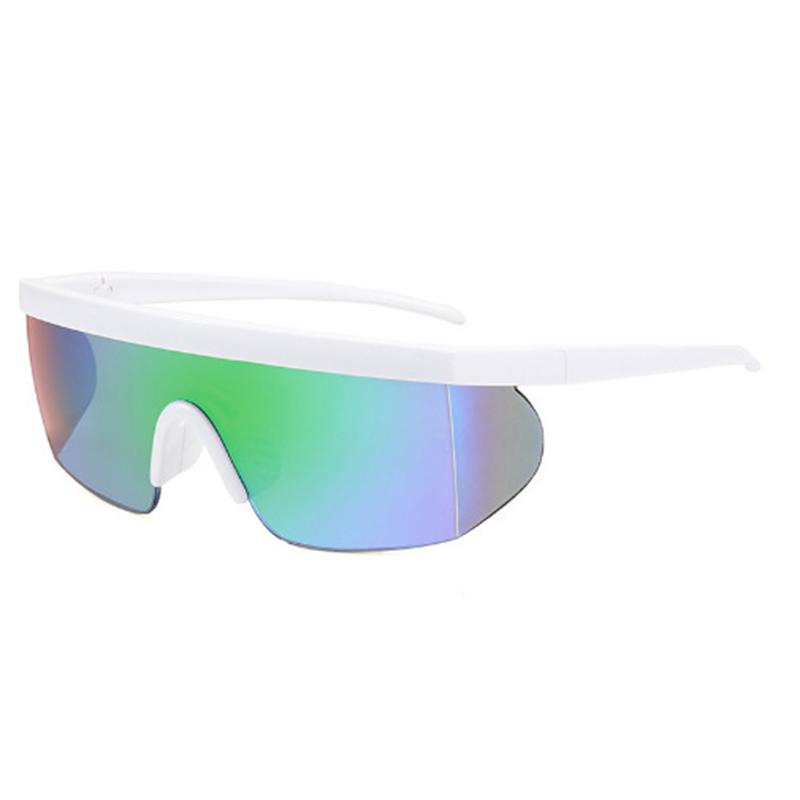 Fashionable Sunglasses One-piece Cycling Glasses Outdoor Sports Cross The Sides Of The Sunglasses Encircle Large Frame 19103