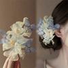 Blue Butterfly Flower Hairpin Simulation Flower Chinese Style Hair Clip  Party