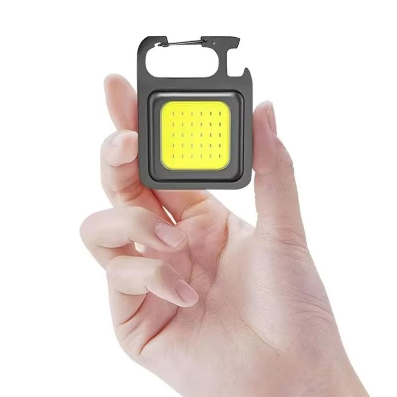 Mini Portable Flashlight Keychain Light Rechargeable LED Pocket Brightness Multifunction Camping Light Outdoor Work