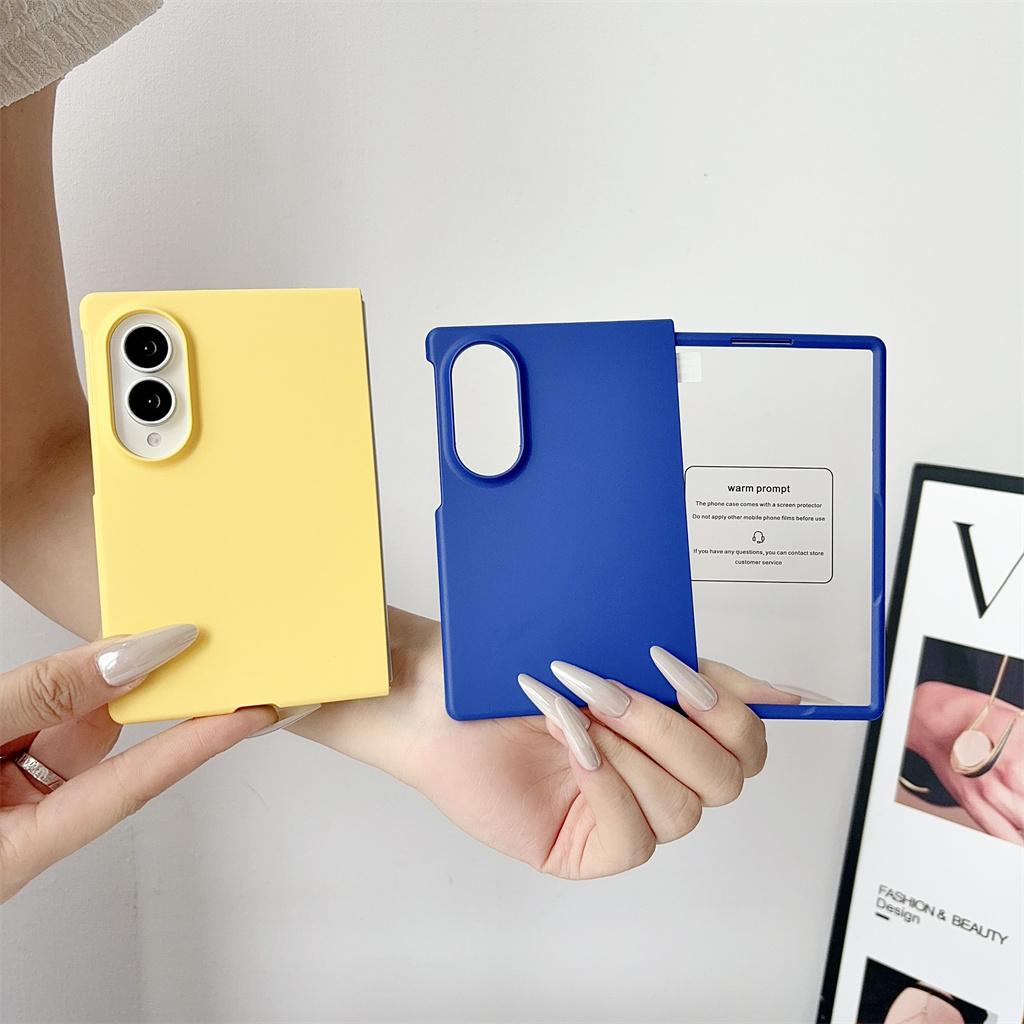 Candy Color Hard PC Phone Case with Front Screen Film for Samsung Galaxy Z Fold 8 Ultra 7 6 5 Fold8 Fold7 Fold6 Fold5 5G Cover
