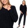 Elegant Women's Viscose Sweater, Loose Cut, with Sequins, MORAJ L/XL BLACK