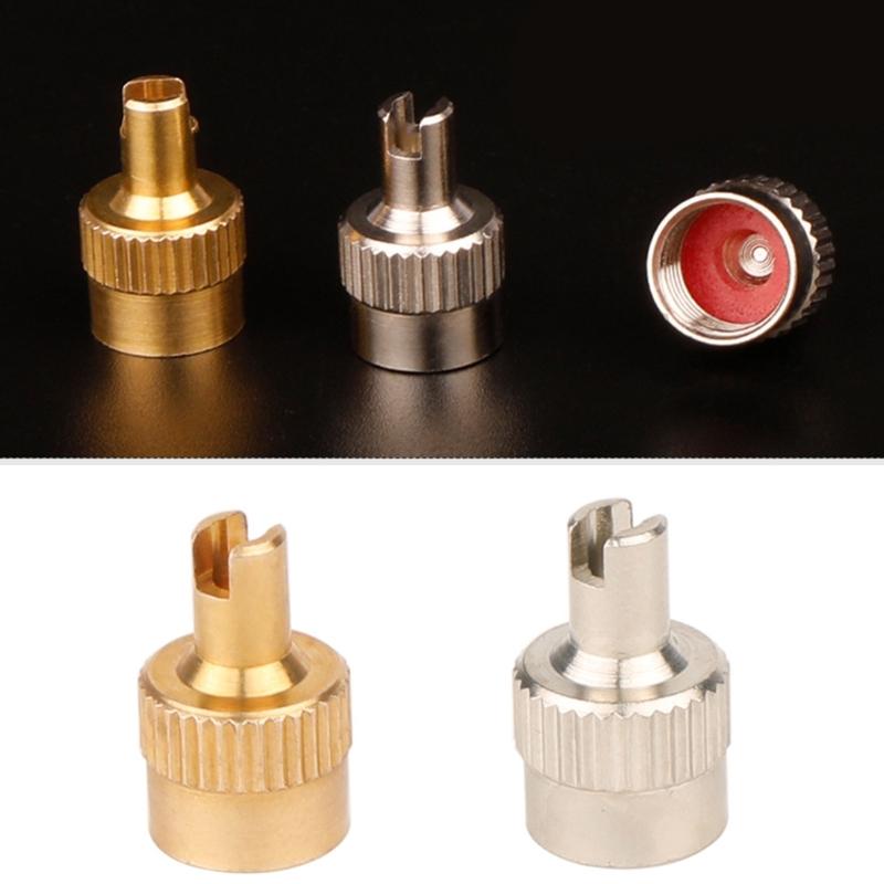 10Pcs Car Motorcycle Tire Valves Caps Tire Valves Stem Caps Copper Slotted Head Stem Cover Road Bike Part Enduring