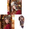 Geometric Knitted Beanie Hat With Ear Flap For Winter Warmth And Wind Protection