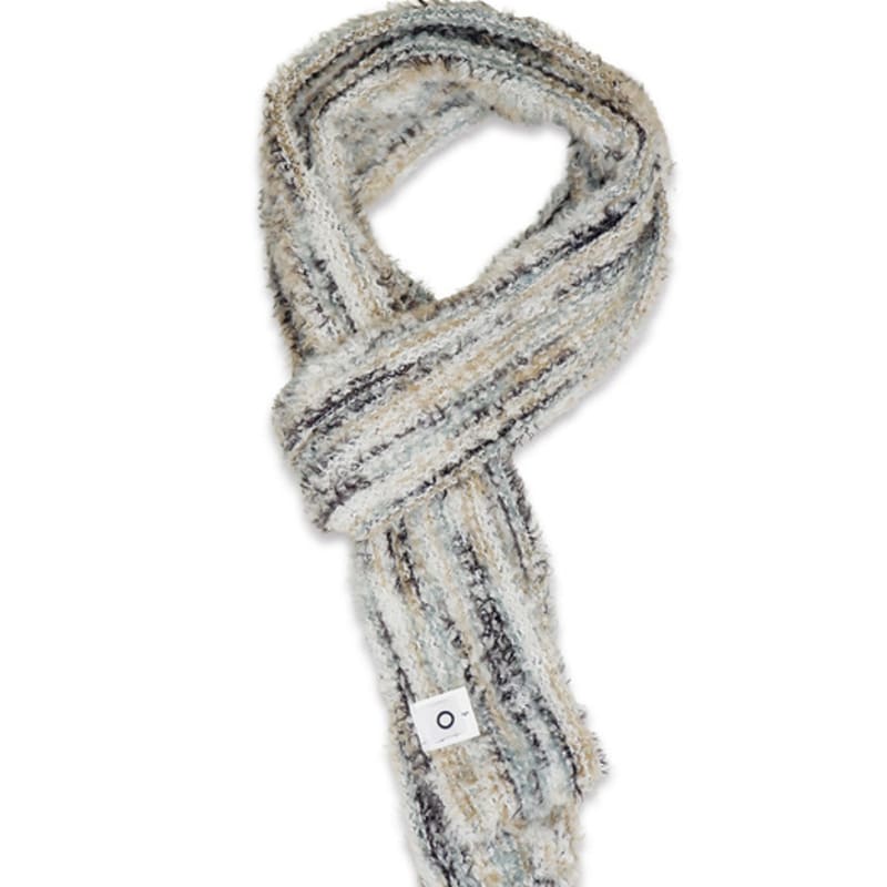 NOUGHT O Logo Fluffy Muffler / Ivory Multy