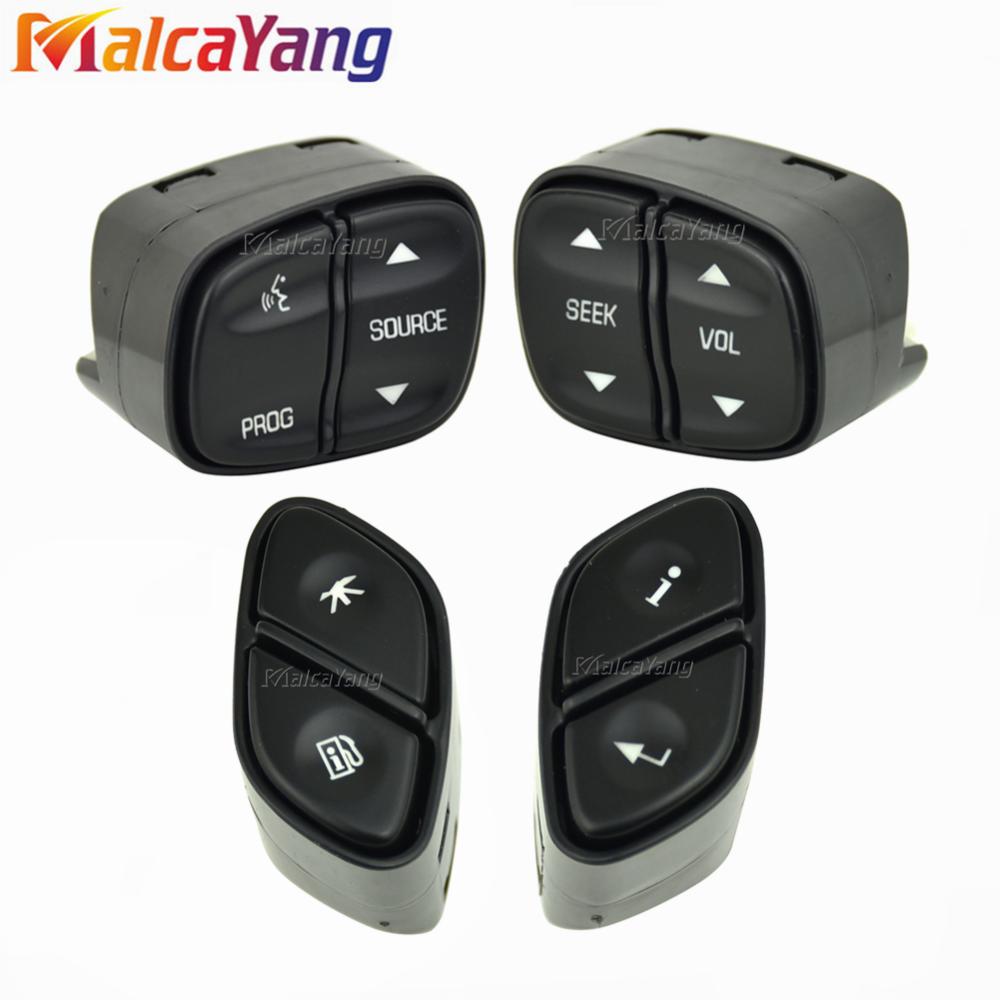 Fits Chevy Silverado Steering Wheel Regulator Buttons for GMC Yukon Hummer H2 Avalanche seek Volume Radio Volume Control Switch set