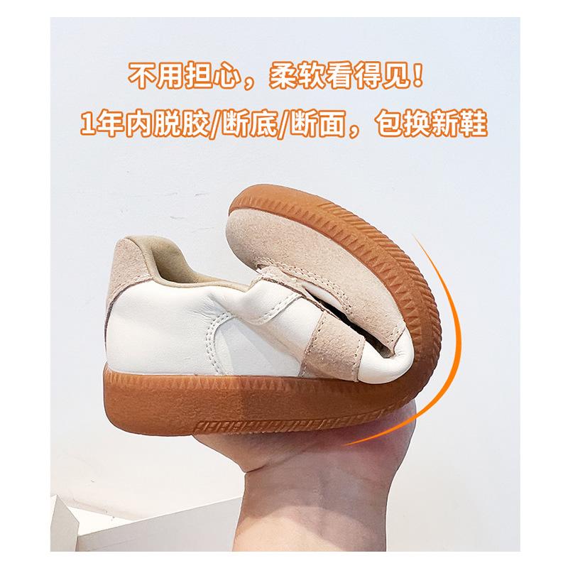 Cowhide~ Little White Shoes Women's Retro Training Casual Lace-up Running Sports Shoes Versatile Flat Baseplate Shoes