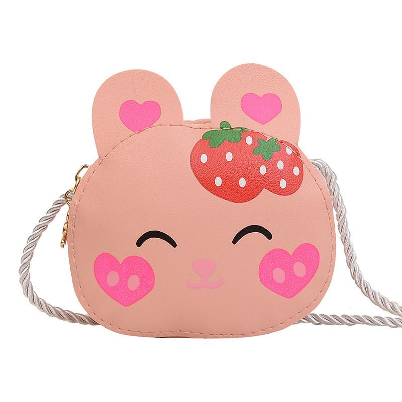 Strawberry Rabbit Shoulder Bag Animal Print Lightweight Adjustable Strap Gift