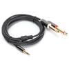 JK‑366 3.5mm to Dual 6.35mm Audio Line Male to Male Gold Plated Connectors Audio Cable