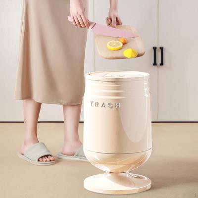 Trash Can Dustbin Garbage Bin Modern Portable Storage Bucket Wastebasket Rubbish for Bathroom