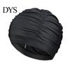 Adults Swimming Cap Women Cloth Cap, Breathable Ruffle Solid Color Swim Pool Ear Cover for Adults, Short Long Thick Hair Protection Bathing