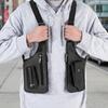 Luxury Design Men's Tactical Vest Chest Bag PU Leather Double Shoulder Armpit Bag Anti Theft Phone Pouch Underarm Back Pack Bags