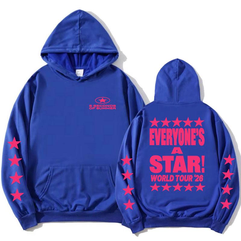 5 Seconds of Summer 5SOS Hanorace Toată Lumea E o Stea Turul Mondial 2026 Bluză cu Imprimeu Grafic Merch Mânecă Lungă Topuri Casual Femei