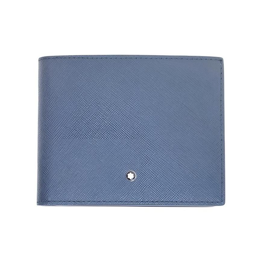 

Montblanc Folding Leather Wallet Men Wallet Blue 128585X Gift Set(Basic Set+Box+Shopping Bag)
