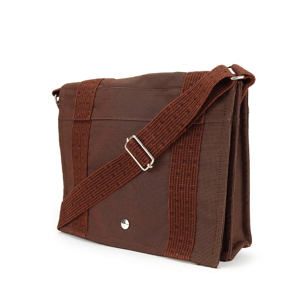Used HERMES Shoulder Bag Bassus PM Her Line canvas Brown Brown casual
