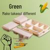 Disposable Eco-Friendly Corn Starch Microwavable Divided Food Container
