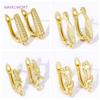18K Gold Plated Brass Shvenzy Earring Hooks,Fasteners For Earrings,For Jewelry Making Suppplies,DIY Earring Making Accessories