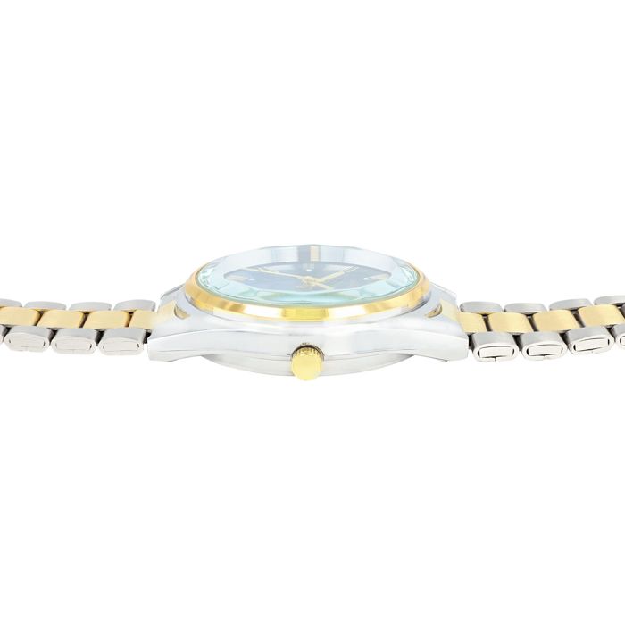 Watch - Alain Miller - 36.5 Mm Case - Blue Dial - Two-tone Metal Bracelet