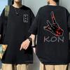 Japanese Anime Cartoon Kon Men's Running Sport Loose Oversized 100% Cotton T-shirt Short-sleeved Summer Men's Top