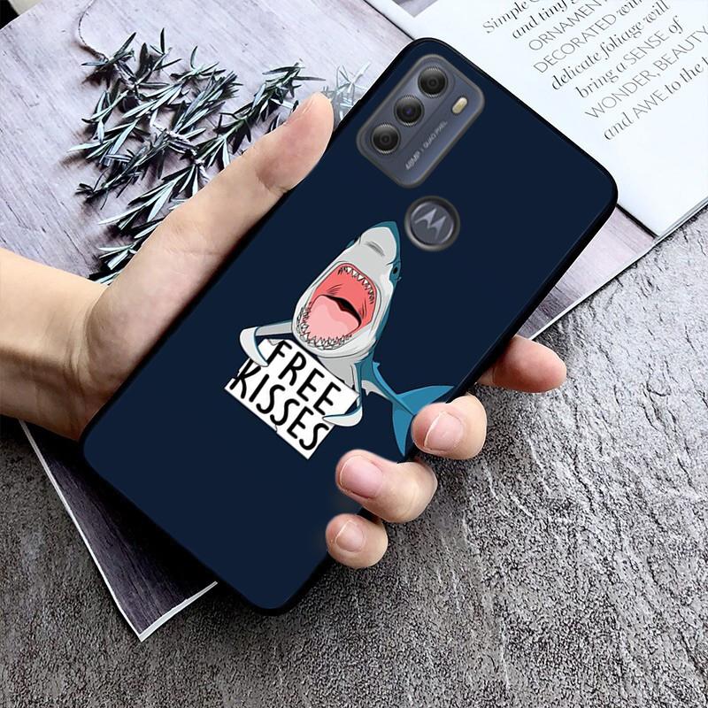 Whale Shark fisch Telefon Fall für Motorola Moto E7 Plus E32 E20 E40 Rand 20 Lite G22 G52 G20 G30 G100 G60 g50 G10 G Pure G Stylus