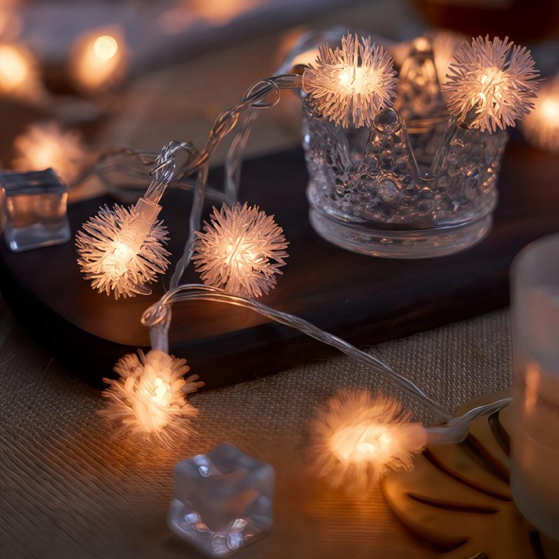 Colorful Solar LED Ball String Lights for Outdoor Christmas Decor
