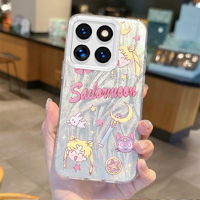 

Милый мультяшный чехол Сейлор Мун для Xiaomi Poco X6 X3 F6 M6 M4 Pro C61 13T 11 Lite, градиентный, ударопрочный, матовый XIAOMI Poco X6 5G