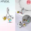 Charm Bead Charms copper Champagne Guitar Music Party Pendants Compatible With Charm Bead Charms Plata Authentic Bracelets Women Jewellery Making Fine