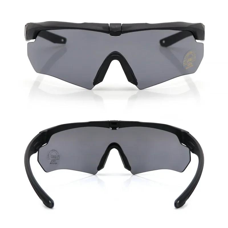 Tactical Goggles CS Airsoft Wind Shield Shooting Goggles HD 3 Lens Motocross Motorcycle Mountaineering Safe Goggles