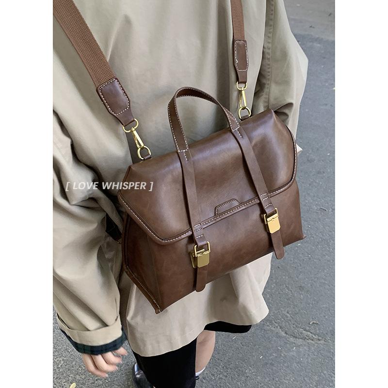 Retro and High-end Backpack, School-style Briefcase, Large-capacity Backpack