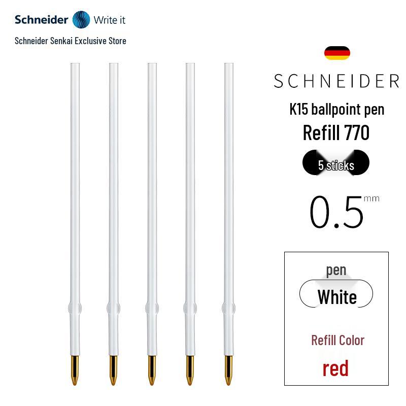 Schneider Wysokiej Jakości Długopis Kulkowy Wciskany - Gładki Niemiecki Import do Użytku Biurowego i do Podpisu