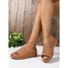 Summer New Wedge Slippers Women's 2025 Plus Size Platform Cutout Sandals