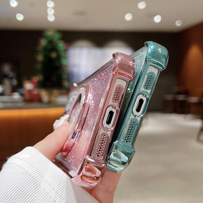 Glitter Magnetic Shockproof Phone Case With Invisible Stand For Apple Iphone