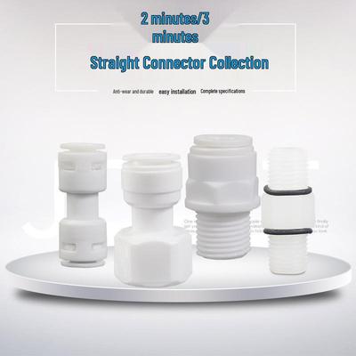 Water Purifier Quick-Connect Filter Accessories: No-Clip, Fast-Plug Plastic Connector