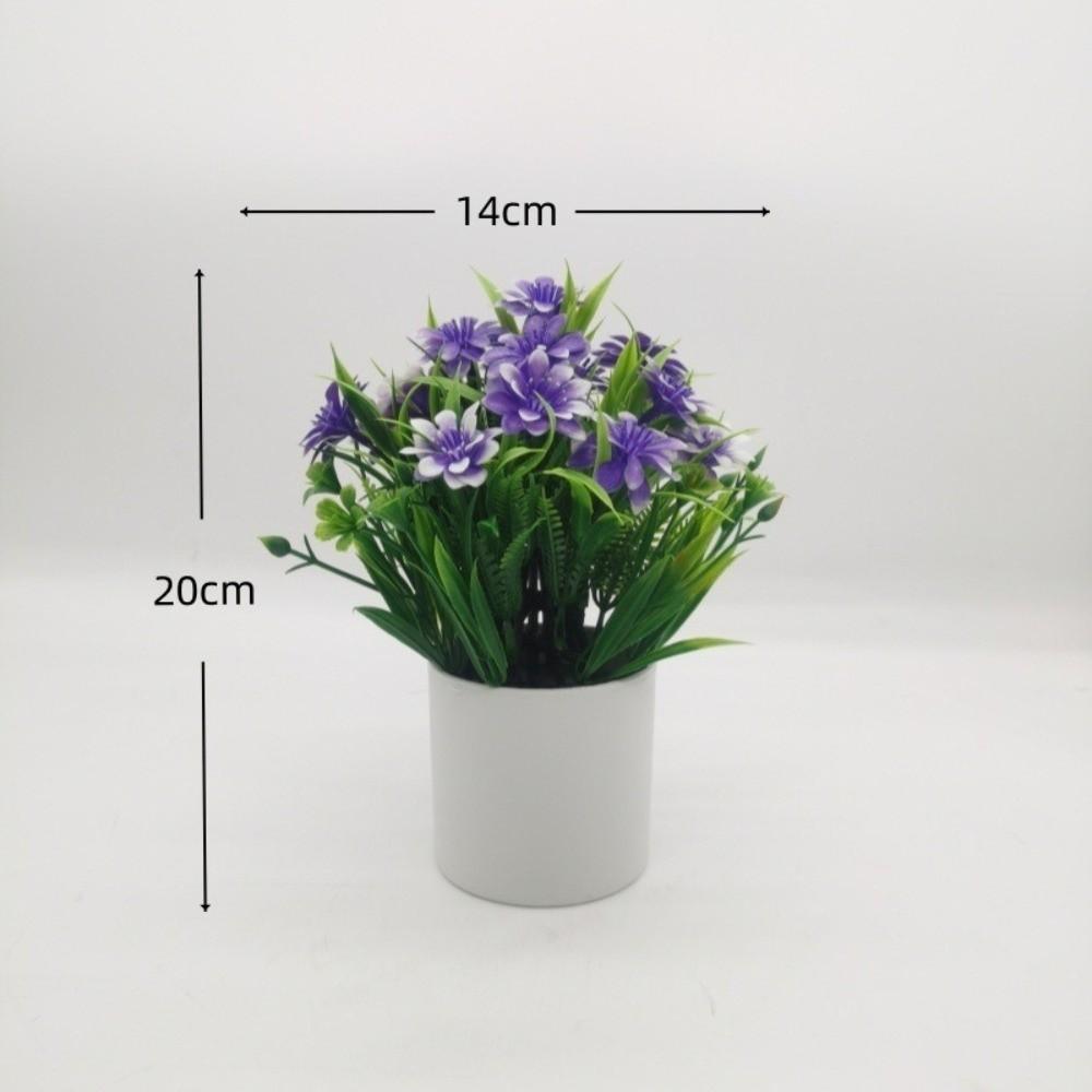 Mini Fake Potted Flowers Evergreen Bonsai Artificial Flower Bonsai Fake Plant Simulated Tree Pot Plants Desktop Decoration