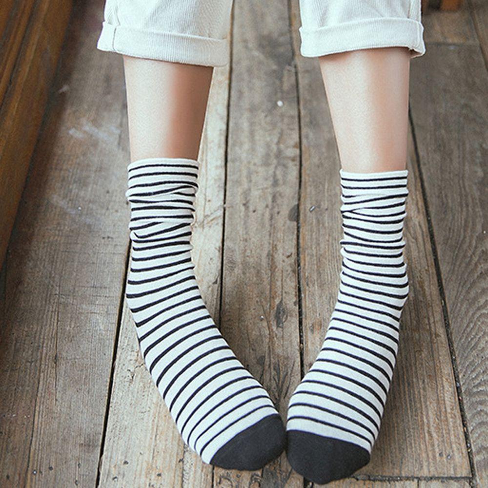 Fashion Cute Winter Warm Knit Cotton Elastic Hosiery Striped Socks