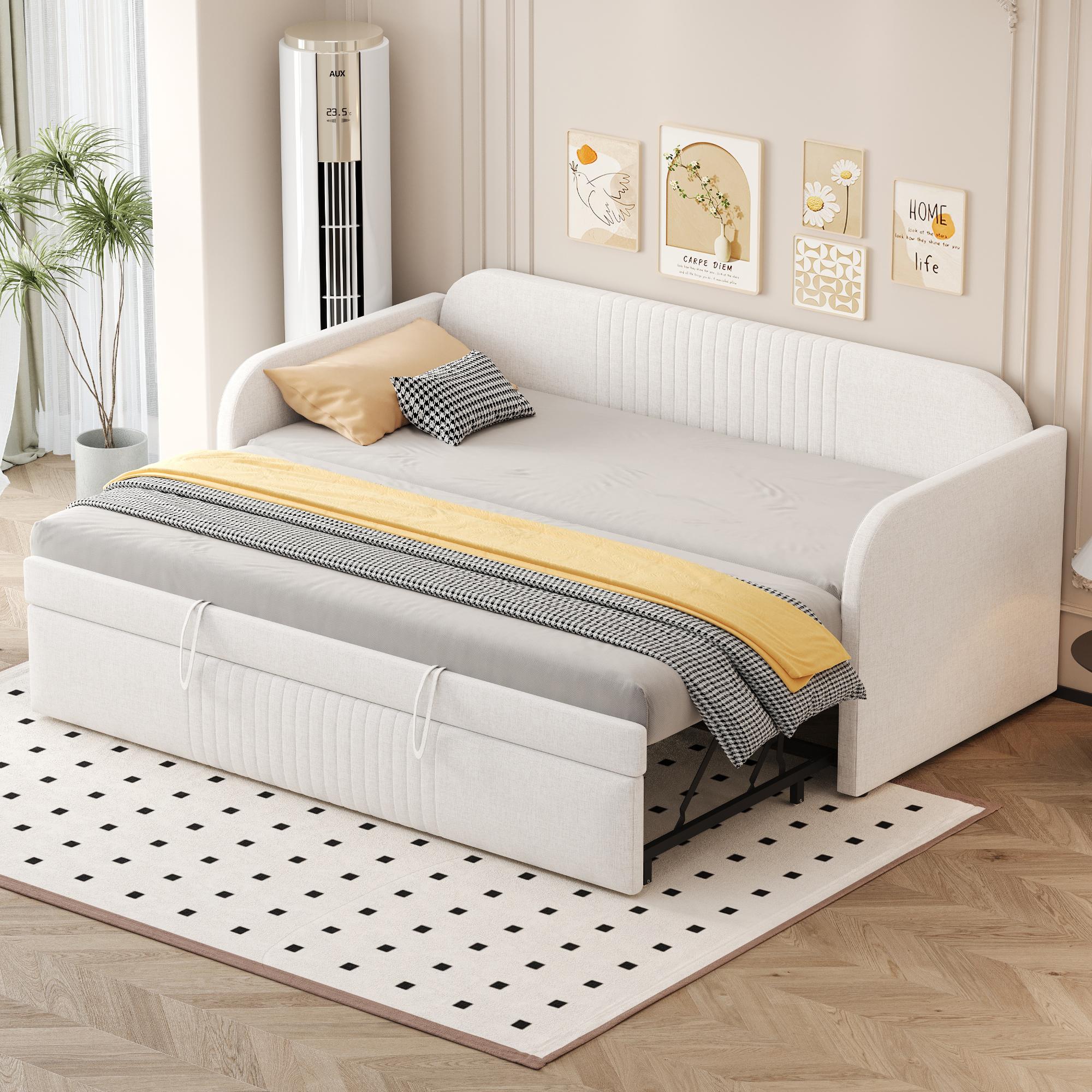 Upholstered Pull-Out Sofa Bed 90/180*190 cm