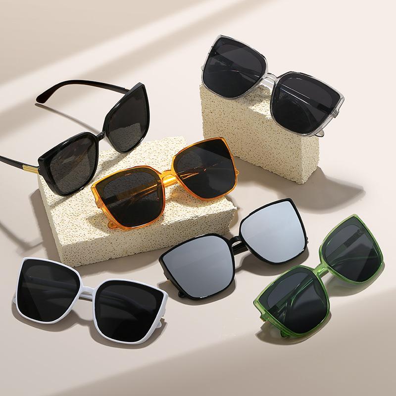 Box Sunglasses Big Face Trendy Sunglasses Women'S Retro Glasses Same Sunglasses