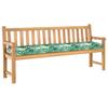Pallet Cushion with Floral Leaf Pattern 200 X 40 X 8 Cm Oxford Fabric