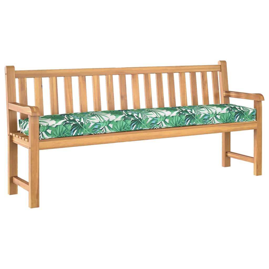 Pallet Cushion with Floral Leaf Pattern 200 X 40 X 8 Cm Oxford Fabric