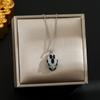Women's Silver Titanium Steel Necklace with Micro-Inlaid Zircon - Elegant, Durable Clavicle Chain Jewelry