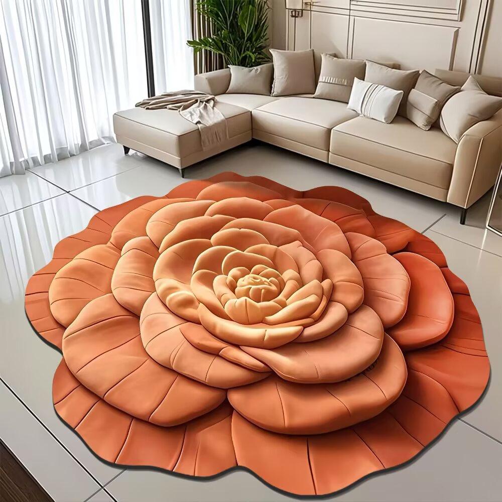 Peony Diatomaceous Earth Floor Mat – Stain-Resistant, Easy-to-Clean, Water-Absorbent Carpet for Bathroom/Entrance