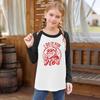 Kids' Fashionable Comfortable Christmas Print Neck Pullover Long Sleeve Top