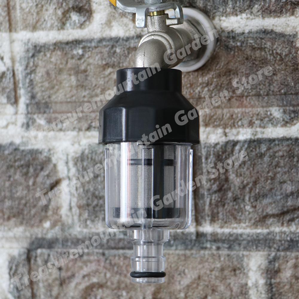 80Mesh Car Wash Machine Prefilter with Quick Connector Garden Faucet Adapter Filter Impurities Reuse 316 Stainless Steel Screen