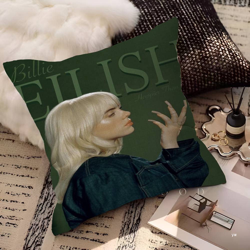 B-Billie E-Eilish Maple Design Cushion Cover Happy Autumn Harvest decor Holiday Decorati Pillow Cover