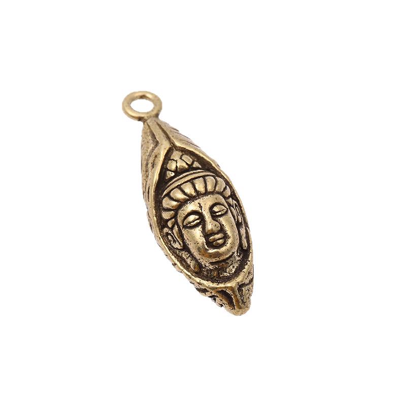 Portable Feng Shui Buddha Bronze Ornament Keychain for Living Room Decor