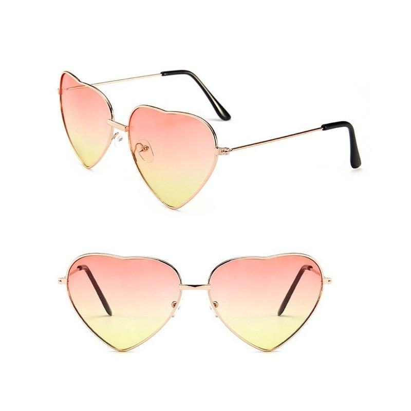 Retro Metall Liebes-Sonnenbrille Pfirsichherz Ozean-Sonnenbrille KTB