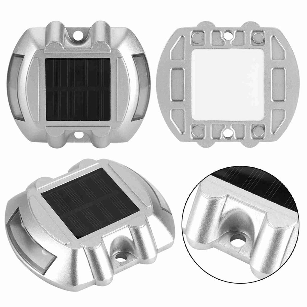 LED Outdoor Lamp Road Lamp Casting Aluminum Solar Power Water Resistant 6 LED Lamp Wireless Outdoor Road Driveway Pathway Light