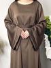 Middle Eastern Turkish Solid Color Multi-Color Large Size Robe Dress