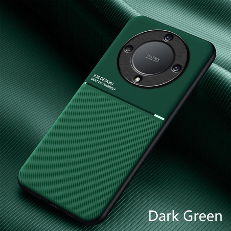 

Чохол для Honor Magic 5 Lite 5G Розкішна Текстура Шкіри Магнітна Задня Кришка для Honor Magic5 Lite 5G Magic5Lite 2023 Чохли для Телефону For Magic 5 Lite 5G зелений